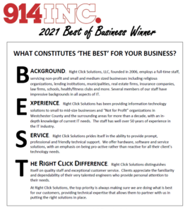 Right Click Solutions Wins Best of Business